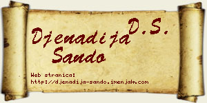 Đenadija Sando vizit kartica